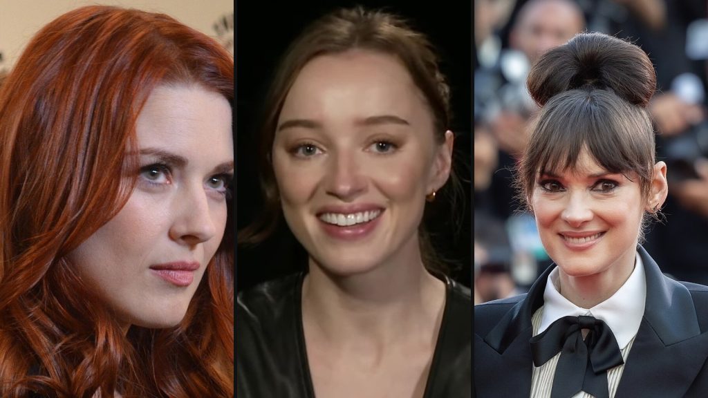 Alexandra Breckenridge (Virgin River), Phoebe Dynevor (Bridgerton) och Winona Ryder (Stranger Things) – kända från serier på Netflix